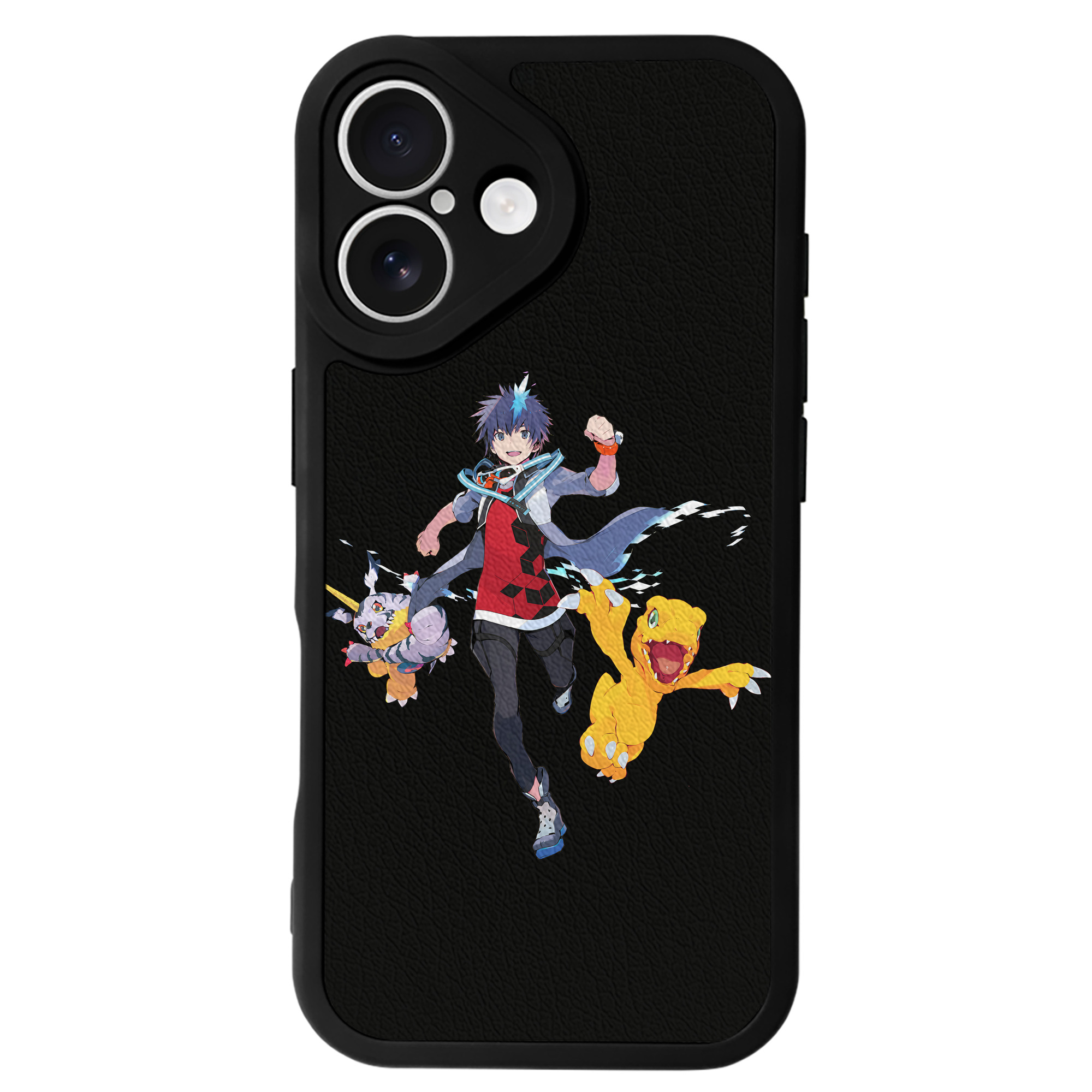 （画像用） Digimon デジタルモンスター/デジモン 【iPhone 16シリーズ対応】シリコンスマホケース（レザー調） 材質：シリコン